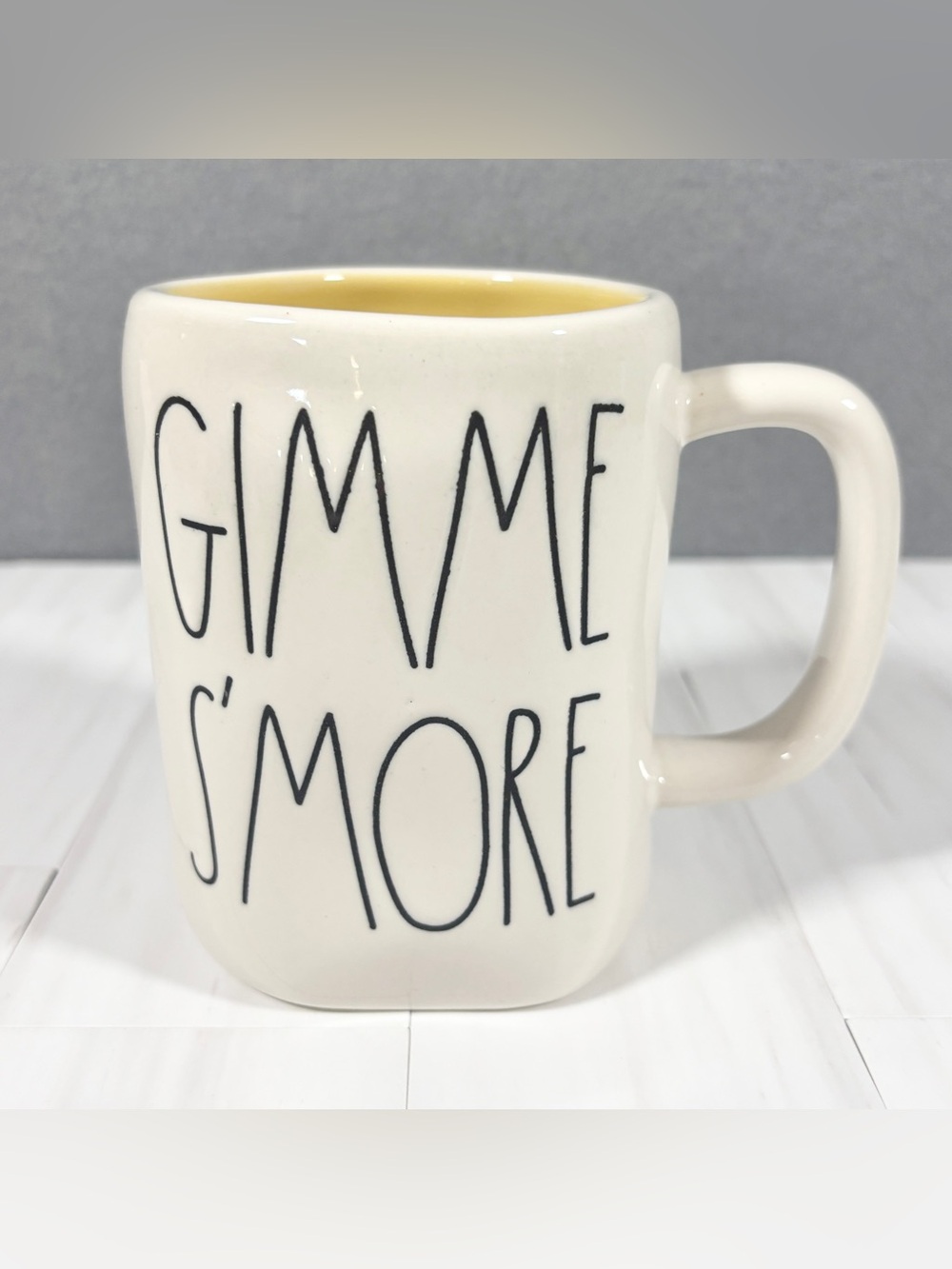 New RAE DUNN GIMME S’MORE Coffee Mug LL White Cup Magenta NWT